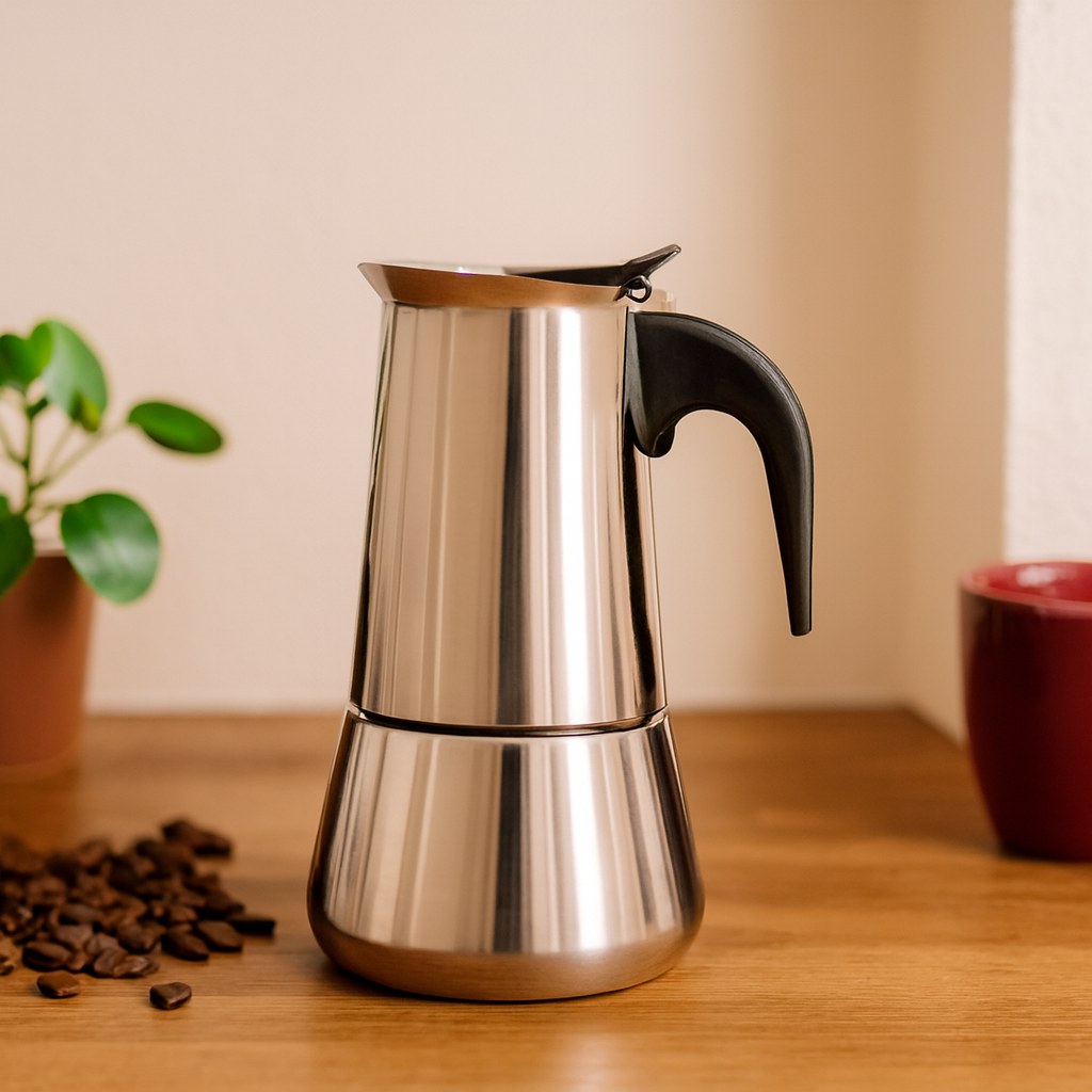 Cafetera moka de acero inoxidable · 4 tazas modelo 2 83105